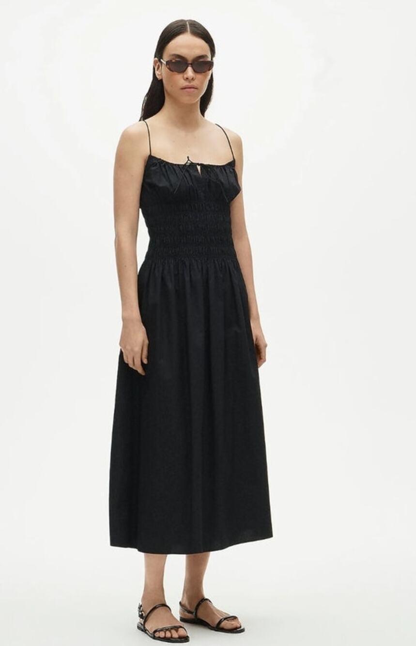 NWT J. Crew Tall Reverie Maxi Dress In Cotton Poplin Classic Black Tall S